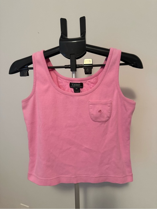 Ralph Lauren Tops - Ralph Lauren Pink Cotton Pocket Tank